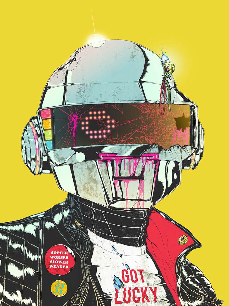 Boneface illustration daft punk1