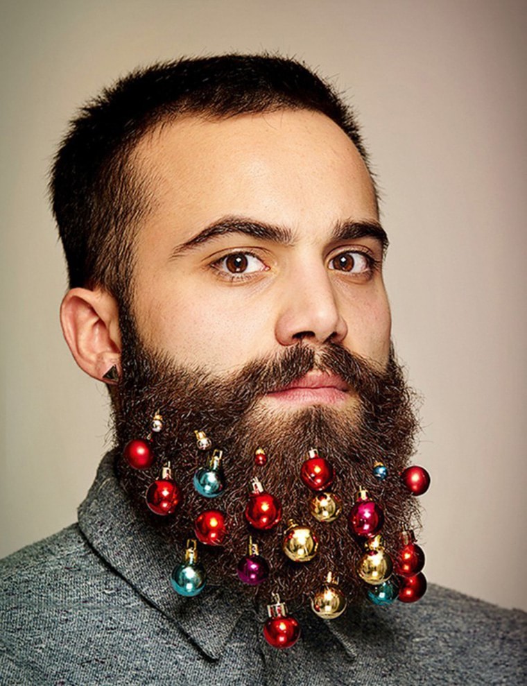 hipster barbe boules de noel