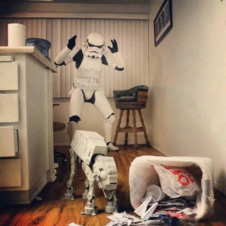 Starwars trooper with dog