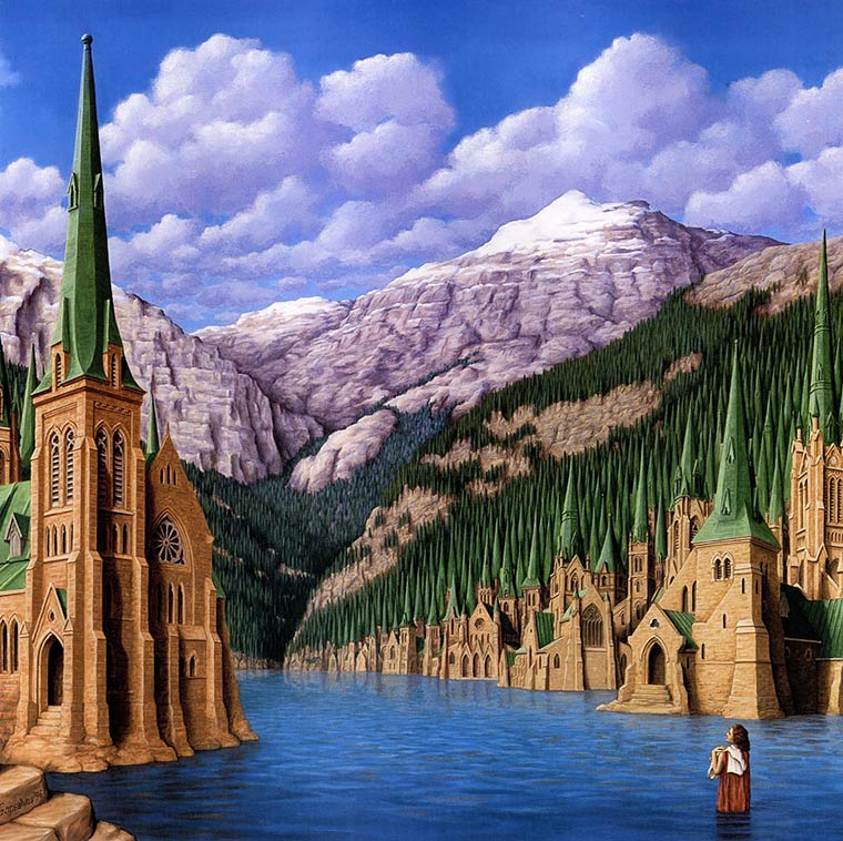 Illusion Robert Gonsalves foret de spapins ou chapelle