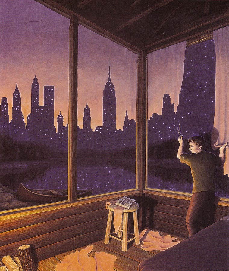 Illusion Robert Gonsalves new york city ou ciel etoilee