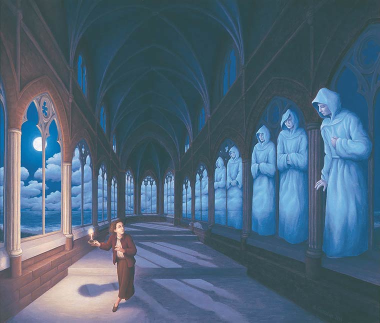 Illusion Robert Gonsalves nuages ou moines