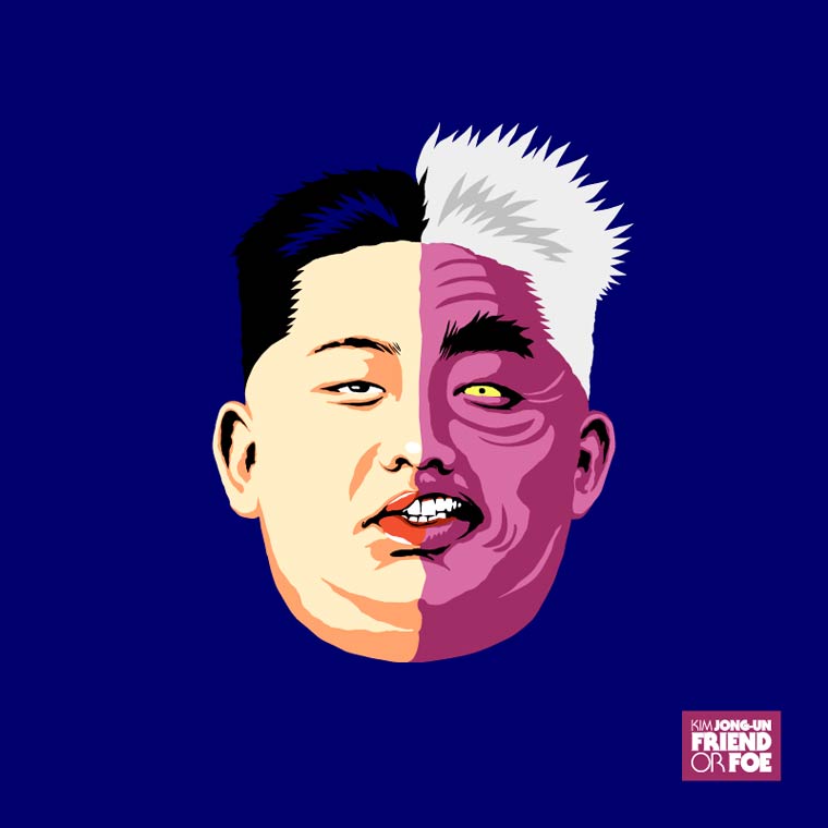 kim jong un batman double face