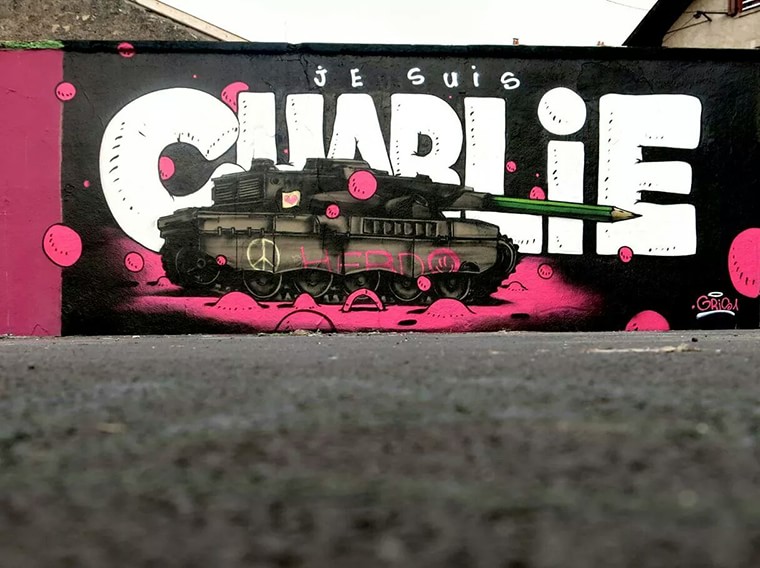 street art je suis charlie