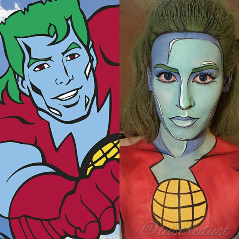 body painting captain planet