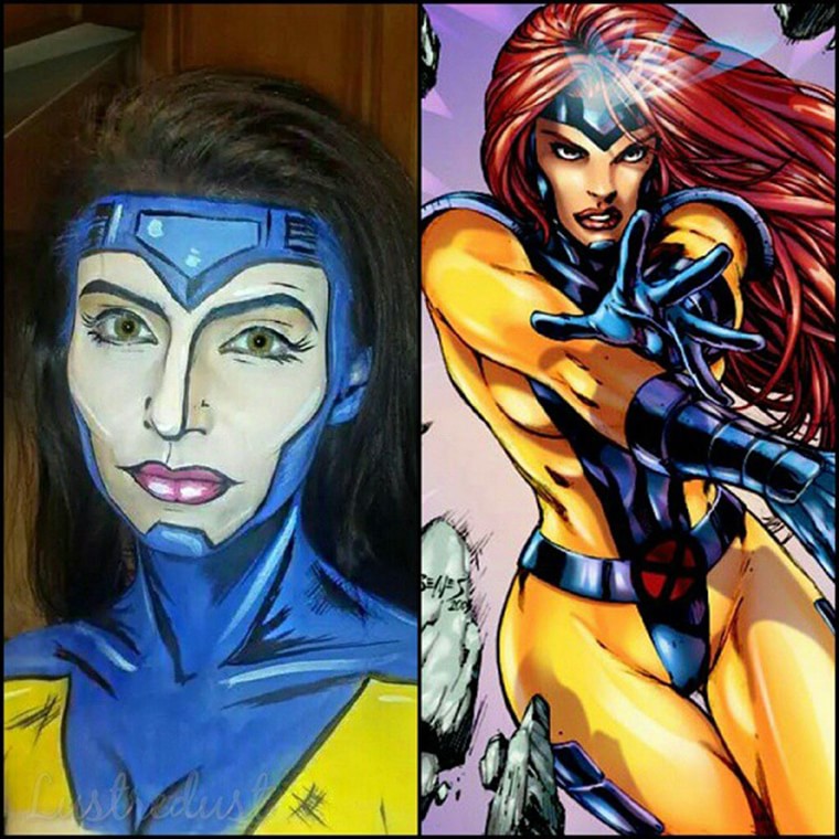 body painting jean grey