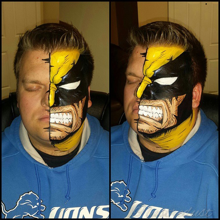 body painting wolverine