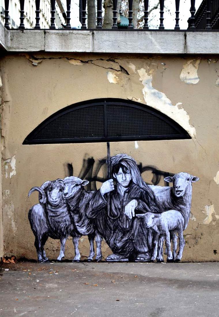 Levalet street art berger