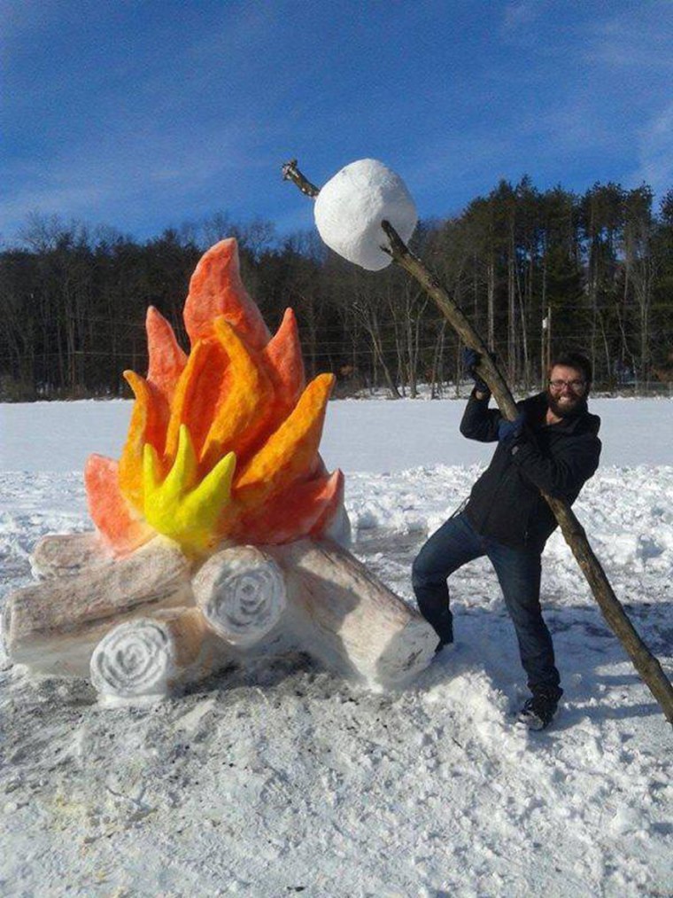 marshmallow en neige