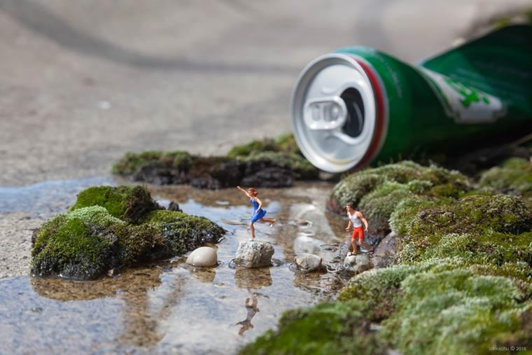 miniaturesque slinkachu street art esquimo riviere de biere 1