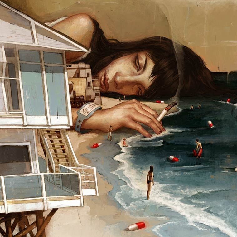 Rory Kurtz illustrations a la plage