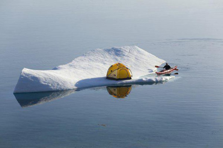 camping sur un iceberg