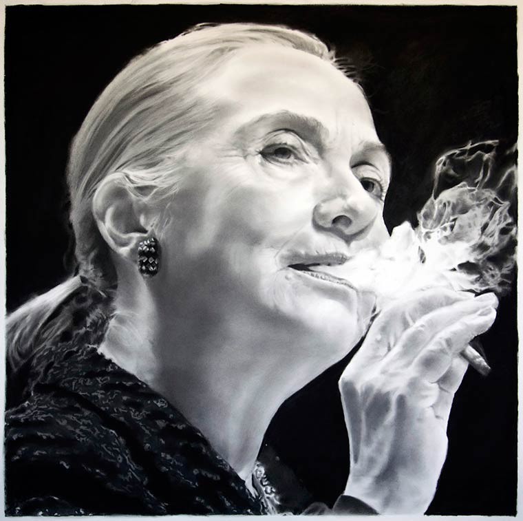 Eric Yahnker hilary clinton qui fume de la weed