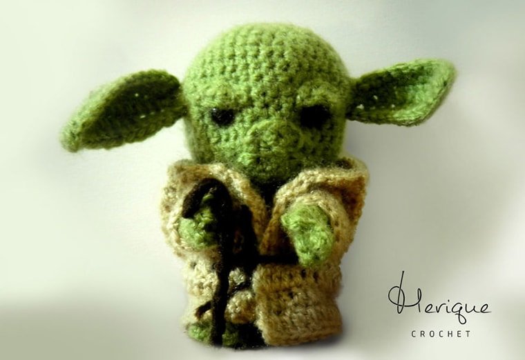 henrique crochet star wars maitre yooda en laine