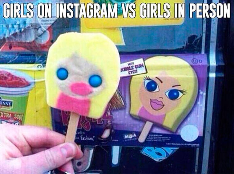 les filles sur instagram vs la realite