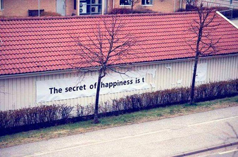 the secret of hapiness is