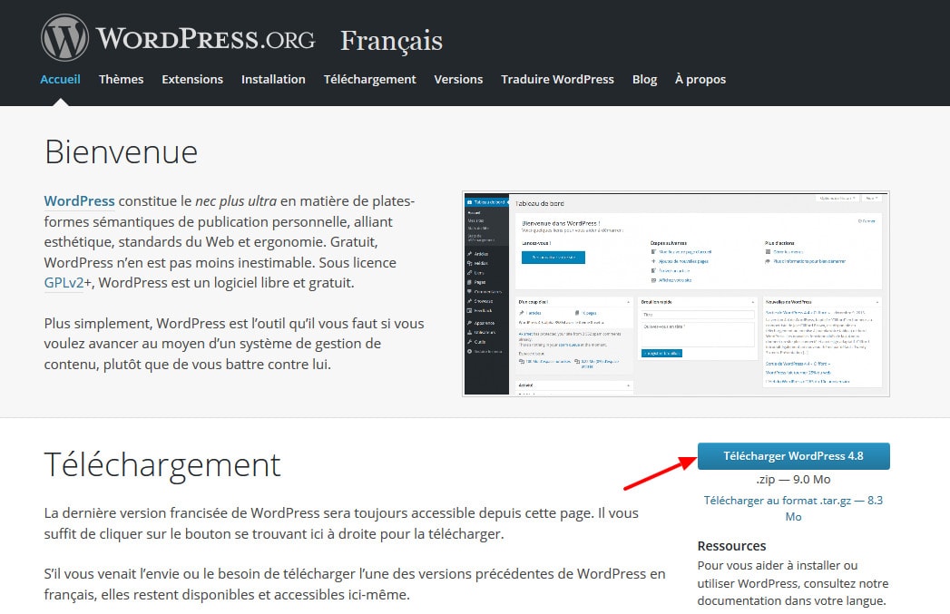 01 Telecharger wordpress fr