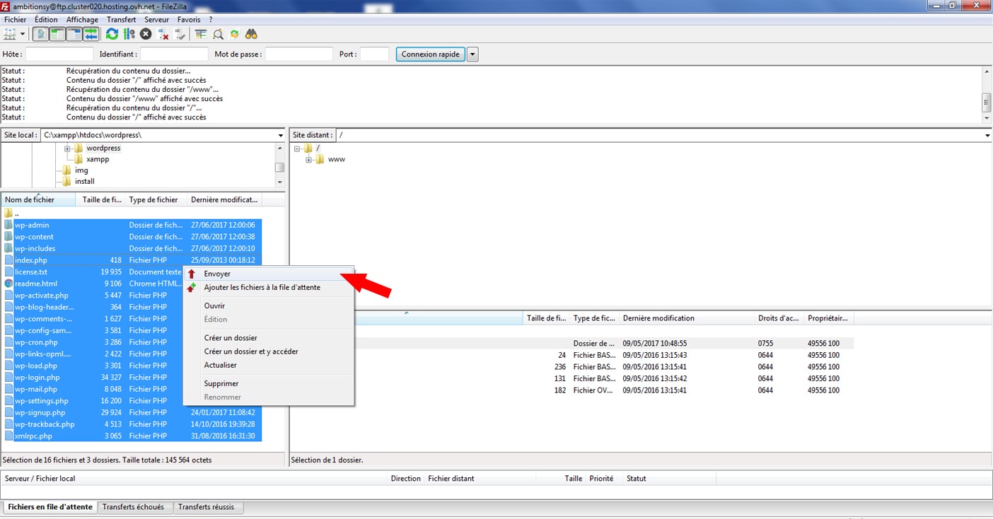 03 Envoyer le code source vers votre ftp