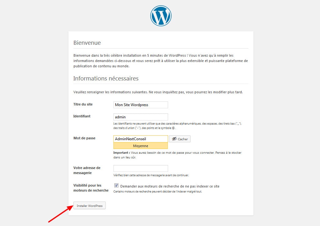 08 Configurer votre compte wordpress