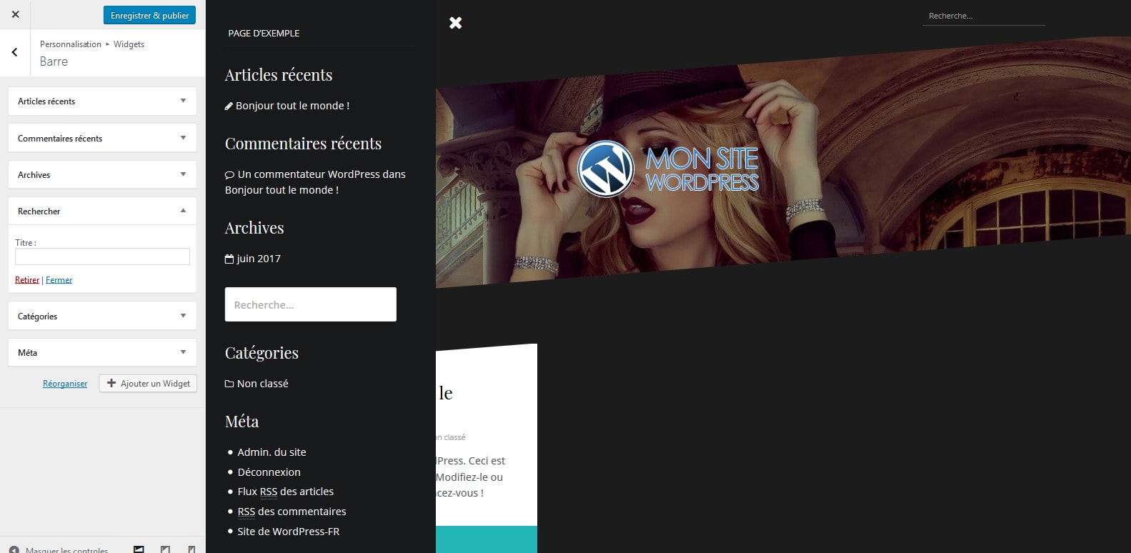 10 reorganiser les widgets du theme wordpress