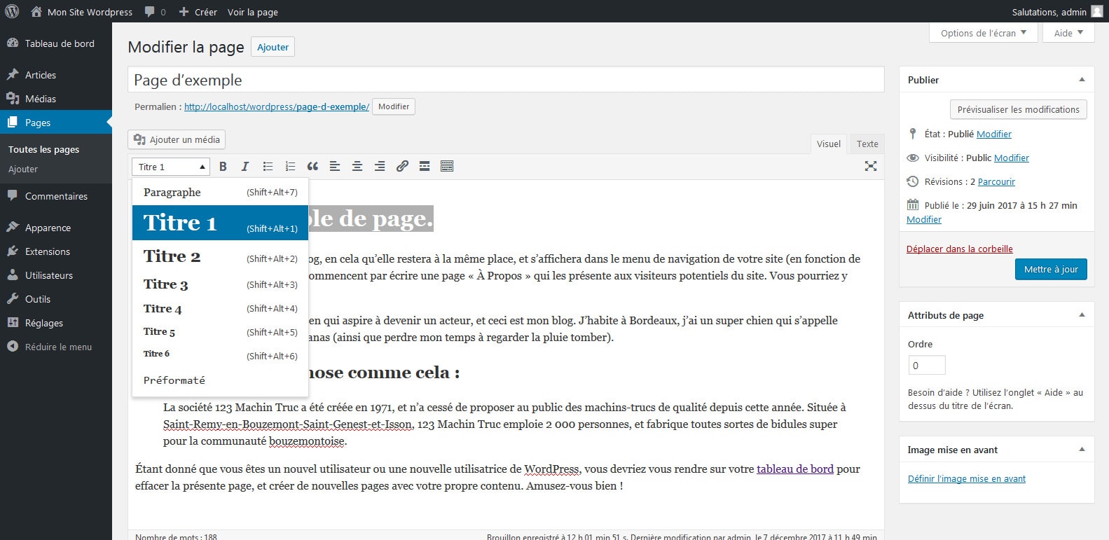 06 agencer les titres de votre page wordpress