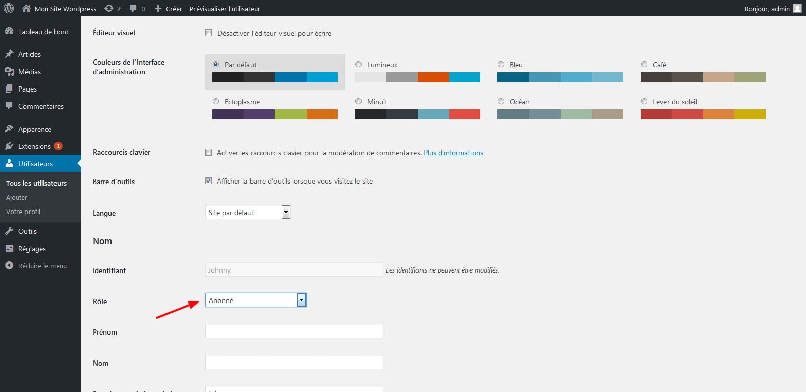 02 role des comptes wordpress