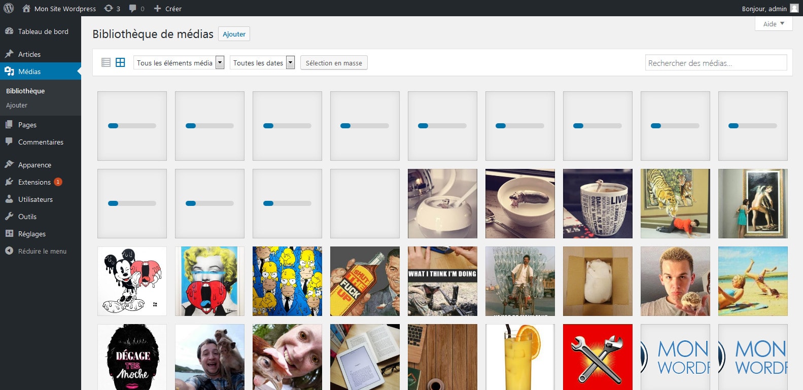 01 parcourir bibliotheque medias wordpress
