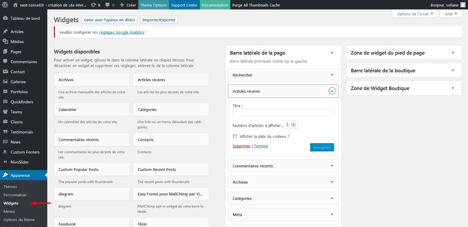 12 compler colonne laterale wordpress