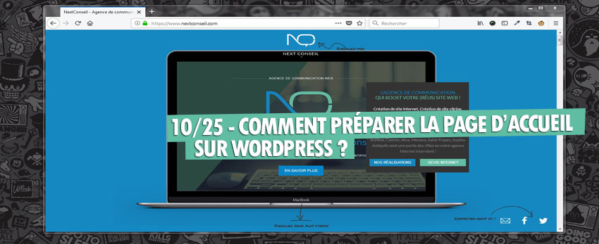 ⇒Tuto N°: 10/25 – Comment préparer la page d’accueil sur WordPress ?