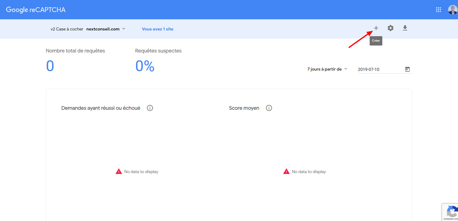 02 ter obtenir cle acces api google recaptcha wordpress