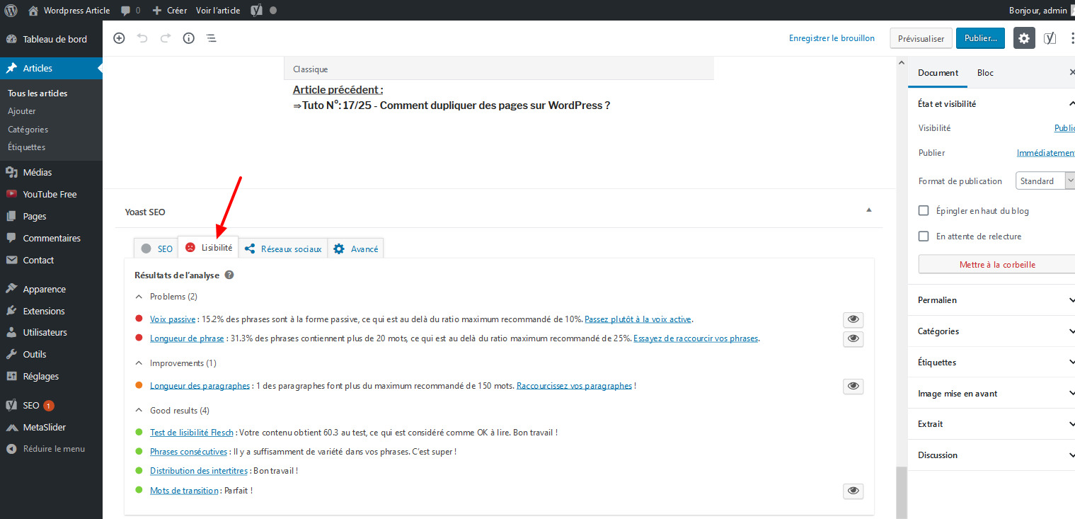 06 analyser article yoast seo referencement wordpress