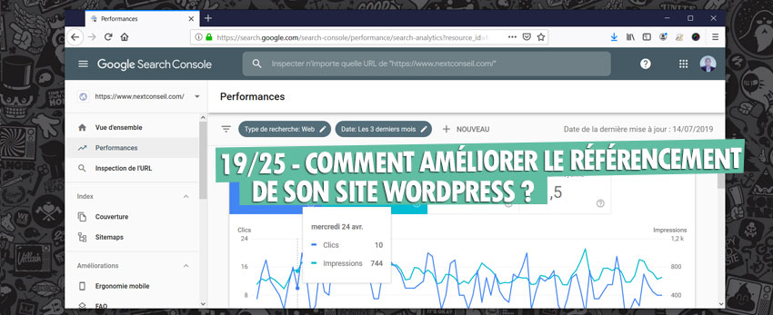 ⇒Tuto N°: 19/25 – Comment améliorer le référencement de son site WordPress ?