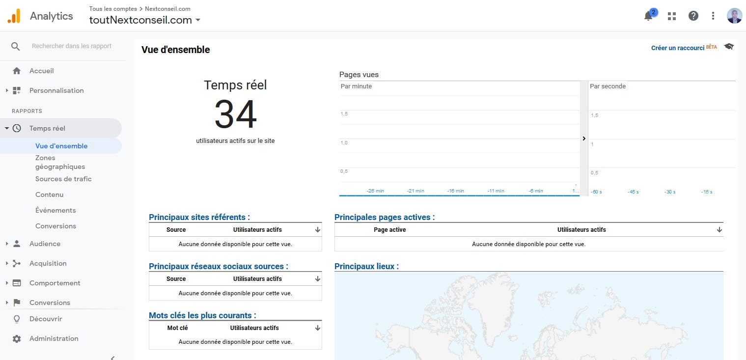 06 Consulter Visites En Temps Reel Google Analytics Pour WordPress